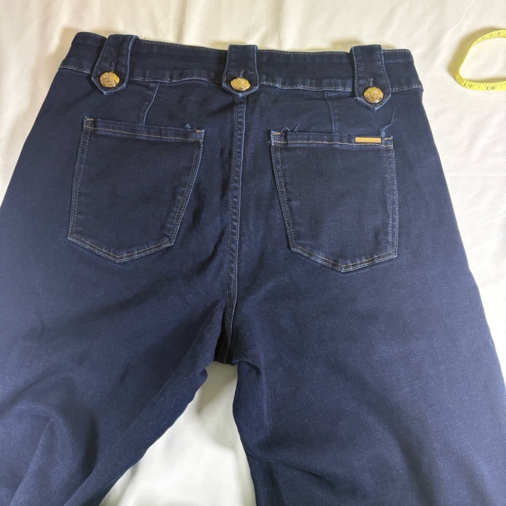 White House Black Market Blue Flare Jeans - Picture 4 of 8